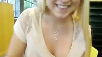 Homemade Squirt Orgasm in Public with Big Tits Teen