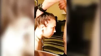 Homemade Throat Fucking with Submissive Girlfriend
