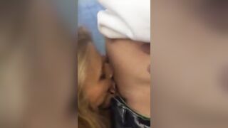 Public Blowjob Exhibition with Girlfriend at Gas Station