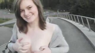 Homemade German Blowjob on Public Street with Cum Swallowed