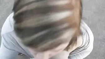 Homemade German Blowjob on Public Street with Cum Swallowed