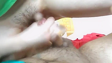 Homemade Squirt Orgasm with Girlfriend Handjob