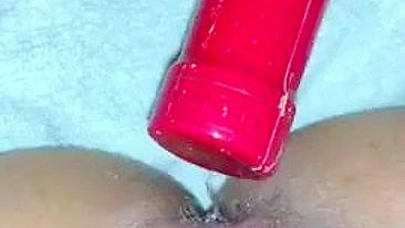 Homemade Masturbation with Bottles & Dildos Leads to Horny Orgasms