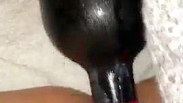 Homemade Masturbation with Bottles & Dildos Leads to Horny Orgasms