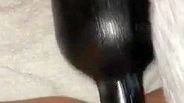 Homemade Masturbation with Bottles & Dildos Leads to Horny Orgasms
