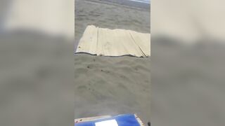 Homemade Beach Sex with Shaved Girlfriends - Amateur Exhibitionist Fun