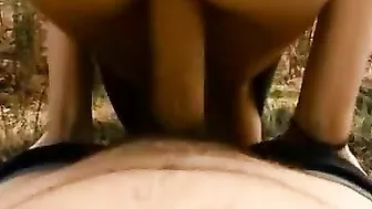 Homemade Outdoor Fucking with Cum Swallowed - Amateur Couple Public Sex