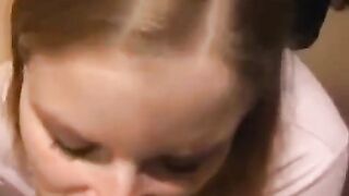 Homemade Sex with GF & Blowjob in Public - Amateur BBW Blonde Masturbation
