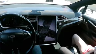 Homemade Car Sex with Redhead Cowgirl - Amateur Fucking on Auto-Pilot