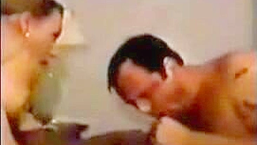 Homemade Swingers' Threesome with BBC, Cum Sharing, Bisexual MILF & Cuck Hubby