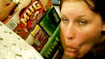 Homemade Blowjob in Public with Slutty Girlfriend