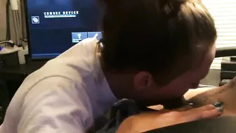 Homemade Amateur Blowjob with Big Dick & Deep Throat by Nympho Girlfriend