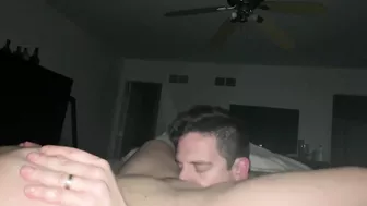 Homemade MILF Squirts Cum in Hubby Mouth during Amateur Cunnilingus