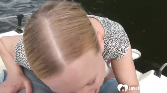 Homemade Lake Blowjob with Cum in Mouth - Amateur Blonde Wife