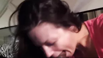 Amateur Wife Teaches Friend to Suck Big Black Cock in Homemade Threesome