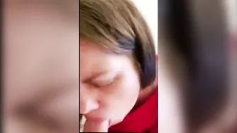 Homemade SquirtGasm - Amateur BBW Sucks Big Cock, Finishes with Creampie