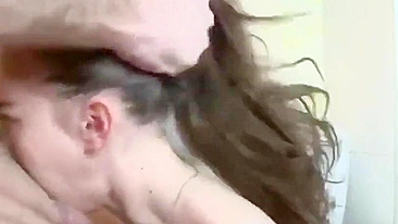 Homemade Amateur Blowjob with Submissive Brunette Queen