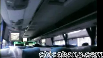 Homemade Blowjob by Latina Exhibitionist on Bus from Puebla to Mexico City