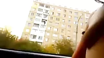 Homemade Masturbation with Brunette Euro Babe in Car Amateur Selfie