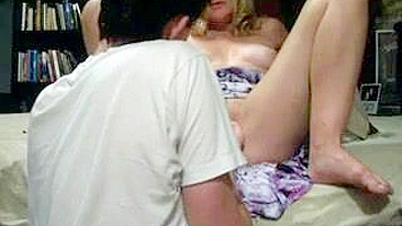 Mature Neighbor Mom Squirts Buckets in Homemade Sex with Finger