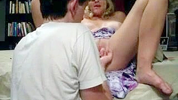 Mature Neighbor Mom Squirts Buckets in Homemade Sex with Finger