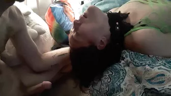 Homemade Deepthroat Training with Submissive Girlfriend