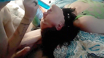 Homemade Deepthroat Training with Submissive Girlfriend