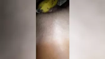 Homemade Porn Video - Amateur Masturbates with Banana Dildo in Her Pussy