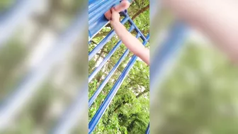 Homemade Amateur Sluts Masturbate with Dildos in Public Park