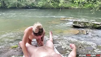 Homemade River Sex with Blonde Babe - Amateur Cowgirl Fucks Hard Homemade River Sex with Blonde Babe - Amateur Cowgirl Fucks Hard