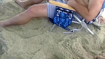 Homemade Beach Masturbation Exhibition by Brunette Amateur