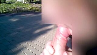 Homemade Public Handjob with Big Cumshot Amateur Outdoor Sex