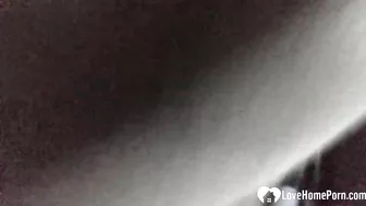 Redhead Squirts Amidst Public Masturbation with Big Dildo