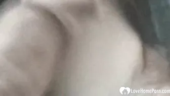 Redhead Squirts Amidst Public Masturbation with Big Dildo