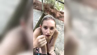 Homemade Cum Shot Surprise at the Lake - Amateur BJ & Facial
