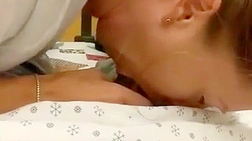 Homemade Blowjob by Nurse Gone Wild! Amateur Sex with Risky Caught Moment.