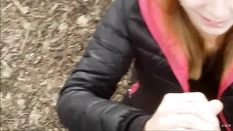 Homemade Blowjob in Public Park with Cumshot