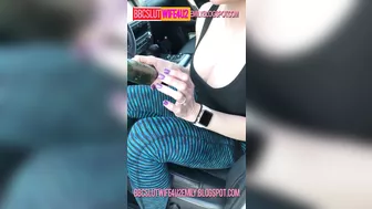 Homemade Masturbation with Big Cucumber & Dildo in Public