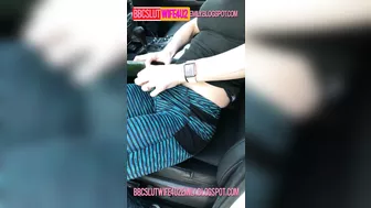 Homemade Masturbation with Big Cucumber & Dildo in Public