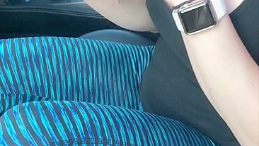 Homemade Masturbation with Big Cucumber & Dildo in Public