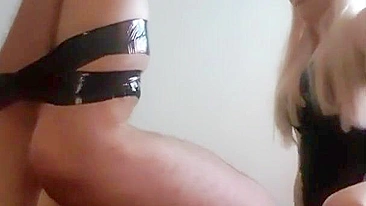 Female Domination with Homemade Strap-on Pegging