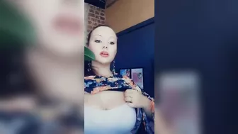 Homemade Squirting Orgasm with Brunette Busty Masturbating Amateur