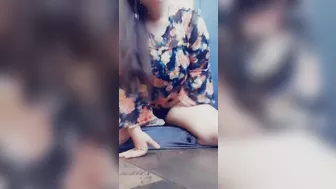 Homemade Squirting Orgasm with Brunette Busty Masturbating Amateur