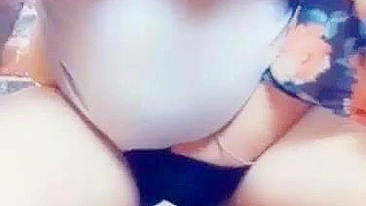 Homemade Squirting Orgasm with Brunette Busty Masturbating Amateur