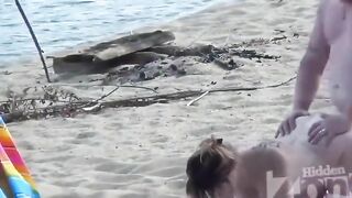 Homemade Sex on Nudist Beach Caught by Hidden Cam