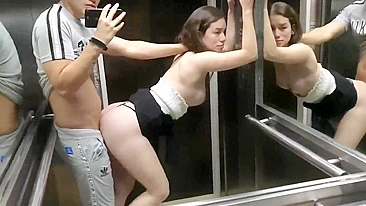 Homemade Doggy Fucking in Public Elevator Amateur Porn