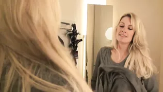 Amateur Lesbians' Risky Strapon Sex in Dressing Room - Homemade Porn