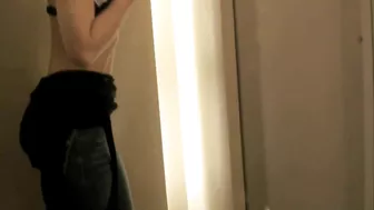 Amateur Lesbians' Risky Strapon Sex in Dressing Room - Homemade Porn