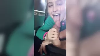 Homemade Blowjob on Public Airplane with Big Cock