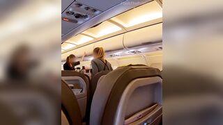 Risky Mile High Club Blowjob with Wild Homemade Sex on Airplane